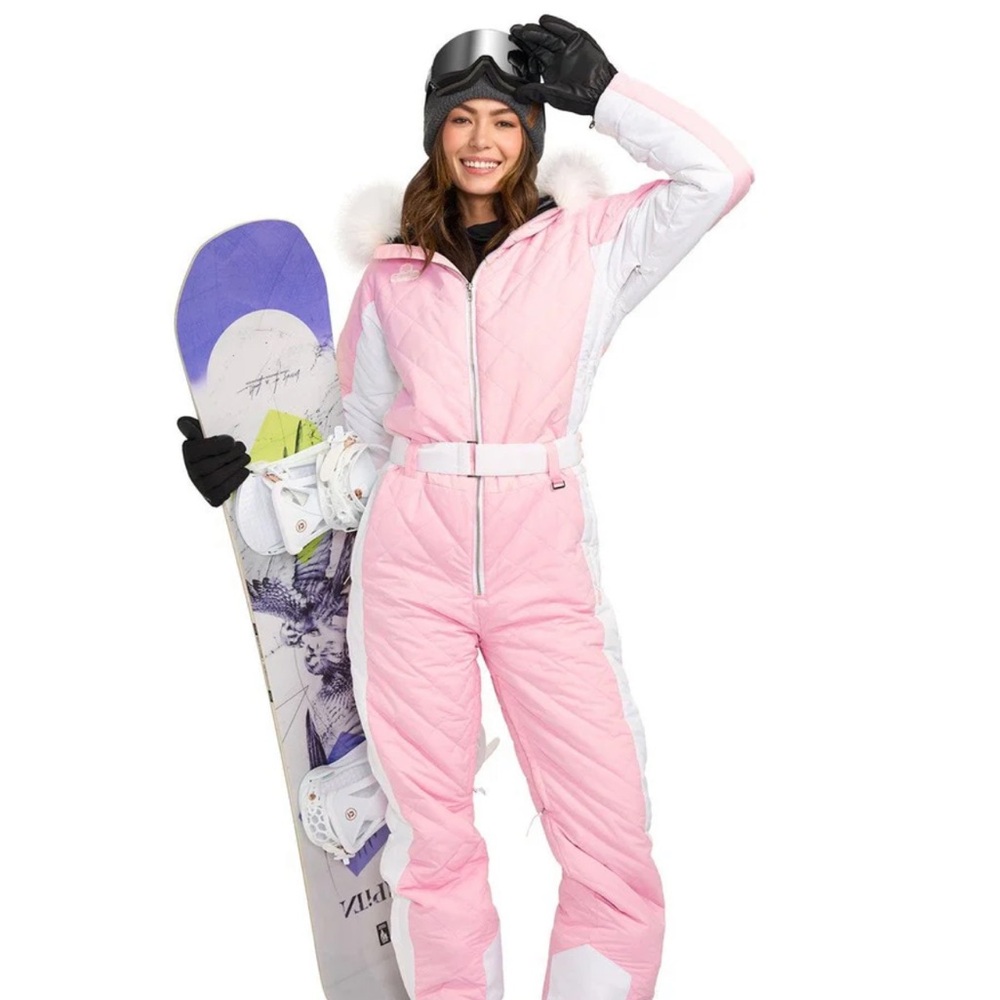 Tipsy Elves WOMEN'S POWDER PINK SNOW SUIT